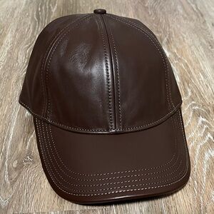 Leather Coach Baseball Cap